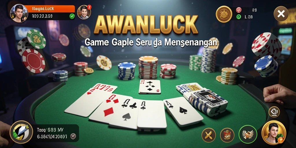 Tampilan gameplay Gaple yang seru dan interaktif di AWANLUCK.