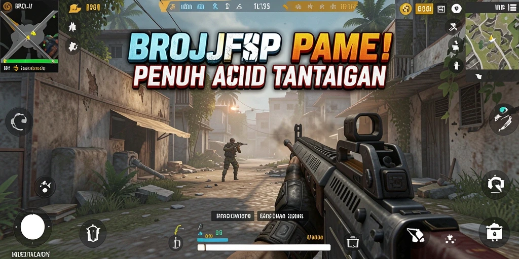 Tampilan gameplay seru dari BROJP dengan aksi menembak yang mendebarkan.