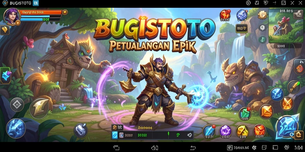 Screenshot gameplay RPG BUGISTOTO yang menampilkan petualangan epik.