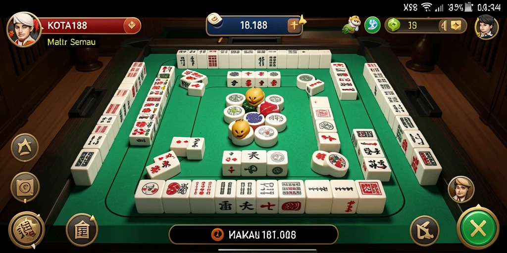 Tampilan menarik dari gameplay Mahjong KOTA188.
