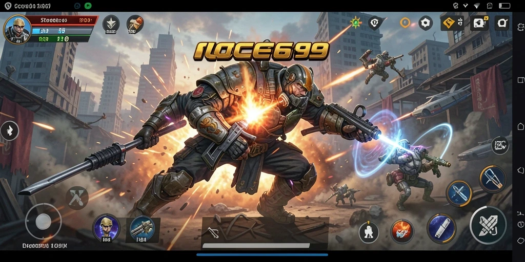 Screenshot gameplay OCE69 menunjukkan serangan strategis yang seru.