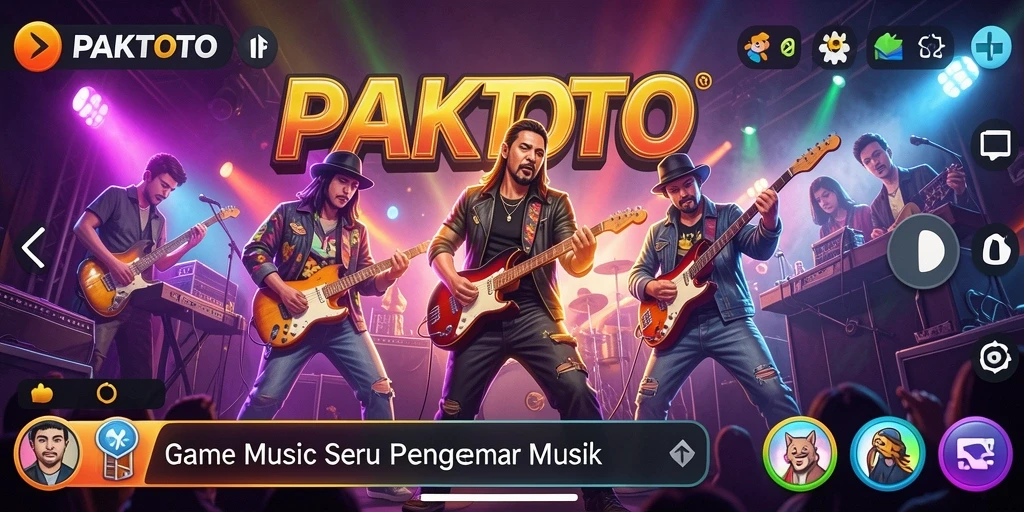Gameplay PAKTOTO menampilkan tantangan musik yang mendebarkan.