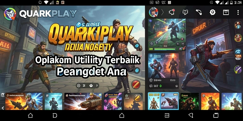 Tampilan antarmuka QUARKPLAY saat membersihkan file sampah.