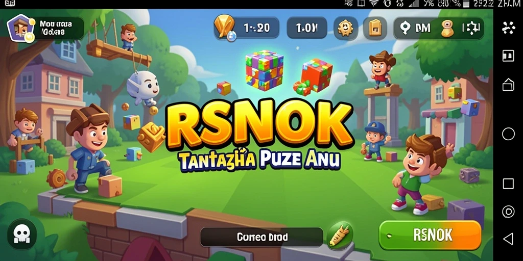Tampilan gameplay RSNOK dengan puzzle seru dan menantang.